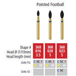 Alpen FG #368.023 Ultra Fine Grit, Pointed Football Diamond Bur. Package of 5 | SurgiMac Dental Supply