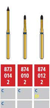 Alpen FG #873.014 Coarse Grit, Flame Shaped Diamond Bur. Package of 5 Burs