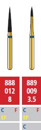Alpen FG #889.009 Fine Grit, Flame Shaped Diamond Bur. Package of 5 Burs | SurgiMac Dental Supply