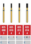 Alpen FG #835.012 Coarse Grit, Flat End Cylinder Diamond Bur. Package of 5 Burs