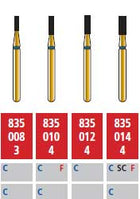 Alpen FG #835.014 Coarse Grit, Flat End Cylinder Diamond Bur. Package of 5 Burs | SurgiMac Dental Supply