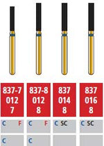 Alpen FG #837.016 Coarse Grit, Flat End Cylinder Diamond Bur. Package of 5 Burs | SurgiMac Dental Supply