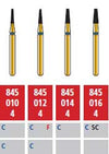 Alpen FG #845.010 Coarse Grit, Flat End Taper Diamond Bur. Package of 5 Burs