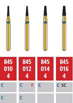 Alpen FG #845.010 Coarse Grit, Flat End Taper Diamond Bur. Package of 5 Burs | SurgiMac Dental Supply