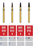 Alpen FG #845.012 Coarse Grit, Flat End Taper Diamond Bur. Package of 5 Burs | SurgiMac Dental Supply
