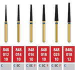 Alpen FG #848.018 flat end taper coarse diamond bur, pack of 5 | SurgiMac Dental Supply