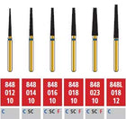 Alpen FG #848.023 Fine Grit, Flat End Taper Diamond Bur. Package of 5 Burs | SurgiMac Dental Supply
