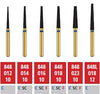 Alpen FG #848.023 Fine Grit, Flat End Taper Diamond Bur. Package of 5 Burs