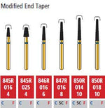 Alpen FG #846R.016 Fine Grit, Modified End Taper Diamond Bur. Package of 5 Burs | SurgiMac Dental Supply