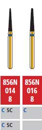 Alpen FG #856N.014 Super Coarse Grit, Narrow Round End Taper Diamond Bur | SurgiMac Dental Supply