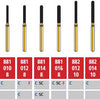 Alpen FG #881.014 Coarse Grit, Round End Cylinder Diamond Bur. Package of 5 Burs