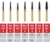 Alpen FG #856.025 Super Coarse Grit, Round End Taper Diamond Bur. Package of 5