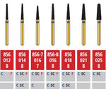 Alpen FG #856.018 Coarse Grit, Round End Taper Diamond Bur. Package of 50 Burs | SurgiMac Dental Supply