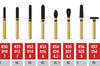 Alpen FG #KS0.010 Coarse Grit, KS Series Diamond Bur. Package of 5 Burs
