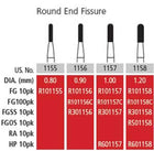 Alpen FG #1156 Round End Fissure Carbide Bur, Package of 10 | SurgiMac Dental Supply