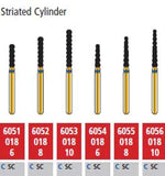 Alpen FG #6051.018 SuperCoarse Grit, Striated Cylinder Diamond Bur. Package | SurgiMac Dental Supply