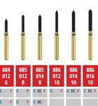 Alpen FG #877.012 Coarse Grit, Beveled Cylinder Diamond Bur. Package of 5 Burs | SurgiMac Dental Supply