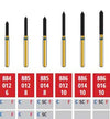Alpen FG #877.012 Coarse Grit, Beveled Cylinder Diamond Bur. Package of 5 Burs