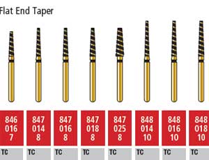 Alpen Turbo Cut FG #847.018 Supercoarse Grit, Flat End Taper Turbo Cut Diamond | SurgiMac Dental Supply