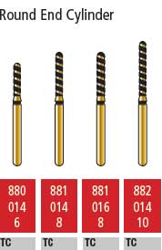 Alpen Turbo Cut Alpen TurboCut FG #881.014 Supercoarse Grit, Round End Cylinder | SurgiMac Dental Supply