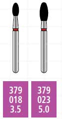 Alpen x1 FG #379.018 Fine Grit, Egg Shaped, Single Use Diamond Bur. Package | SurgiMac Dental Supply