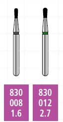 Alpen x1 FG #830.008 Medium Grit, Pear Shaped, Single Use Diamond Bur. Package | SurgiMac Dental Supply