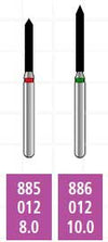 Alpen x1 FG #885.012 Medium Grit, Beveled Cylinder, Single Use Diamond Bur
