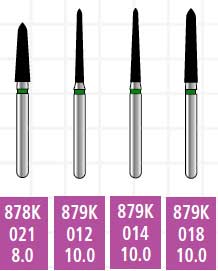 Alpen x1 FG #878K.021 Coarse Grit, Curettage/Pointed Taper Single Use Diamond | SurgiMac Dental Supply