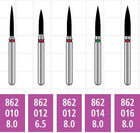Alpen x1 FG #862.012 Medium Grit, Flame Shaped, Single Use Diamond Bur. Package | SurgiMac Dental Supply