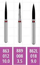 Alpen x1 FG #862L.018 Coarse Grit, Flame Shaped, Single Use Diamond Bur | SurgiMac Dental Supply