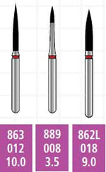 Alpen x1 FG #862L.018 Coarse Grit, Flame Shaped, Single Use Diamond Bur | SurgiMac Dental Supply