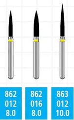 Alpen x1 FG #862.016 Extra Fine Grit, Flame Shaped Finishing, Single Use | SurgiMac Dental Supply
