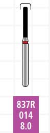 Alpen x1 FG #837R.014 Fine Grit, Modified Flat End Cylinder, Single Use Diamond