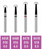 SurgiMac Alpen x1 FG #847R.016 Fine Grit, Modified Flat End Taper, Single Use Diamond Bur, 25/Pk | SurgiMac Dental Supply