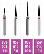 Alpen x1 FG #858.014 Medium Grit, Pointed Cone Shaped, Single Use Diamond Bur | SurgiMac Dental Supply