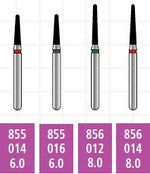 Alpen x1 FG #856.012 Medium Grit, Round End Taper, Single Use Diamond Bur | SurgiMac Dental Supply