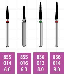 Alpen x1 FG #856.014 Fine Grit, Round End Taper, Single Use Diamond Bur | SurgiMac Dental Supply