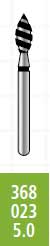 Alpen x1 FG #368.023 TurboCut Grit, Football Shaped, Single Use Diamond Bur