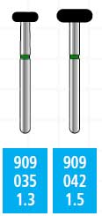 SurgiMac Alpen x1 FG #909.035 Coarse Grit, Wheel Shaped, Single Use Diamond Bur, 25/Pk | SurgiMac Dental Supply