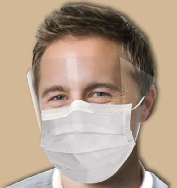 ASTM Level 3 Mask, Splash Shield, Latex Free (LF), Blue, 25/bx, 4 bx/ctn GCPW