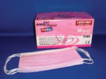 Procedure Earloop Face Mask, Pink, Level 3, 50/bx, 10bx/cs 205616