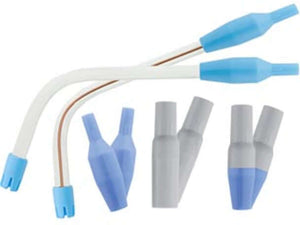 SAFE-FLO Saliva Ejector for Dental Use, 100 Pieces, One-Way Valve for Backflow Prevention M1000WHBU