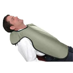 Flow Dental X-Ray Adult (24" x 26") Lead Bib Apron Without Collar - GRAY, 0.3mm Lead