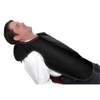Flow Dental X-Ray Adult (24" x 26") Lead Bib Apron Without Collar - BLACK, 0.3mm Lead