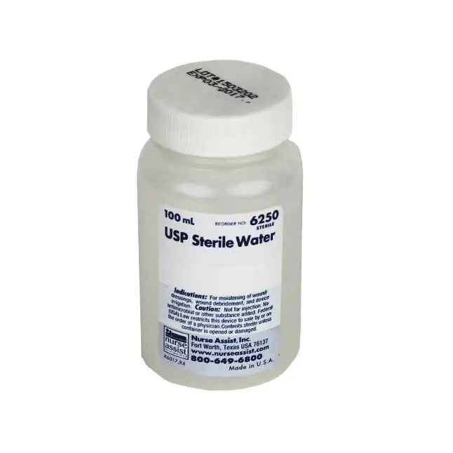 Nurse Assist USP Sterile Water - 100 ml Bottle | SurgiMac Dental Supply