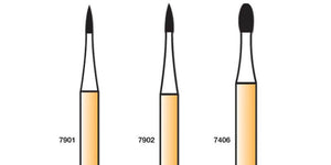 Alpen FG #7406 - 12 Flute Egg Shaped Trimming and Finishing Bur, pack of 5 burs | SurgiMac Dental Supply