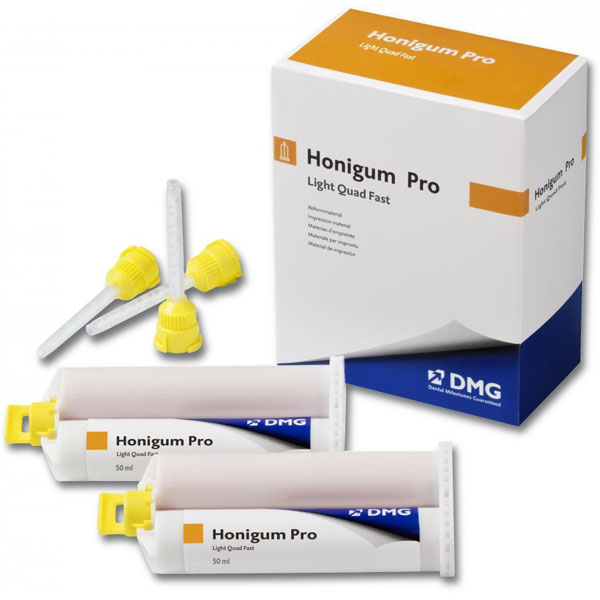 DMG america | Honigum Automix Light Body Quad Fast, Cartridges, Automix and Intra-Oral Tips/pk | 999639