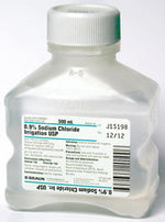 B. Braun Irrigation Solution 0.9% Sodium Chloride, Preservative Free Not for Injection Bottle 500 mL
