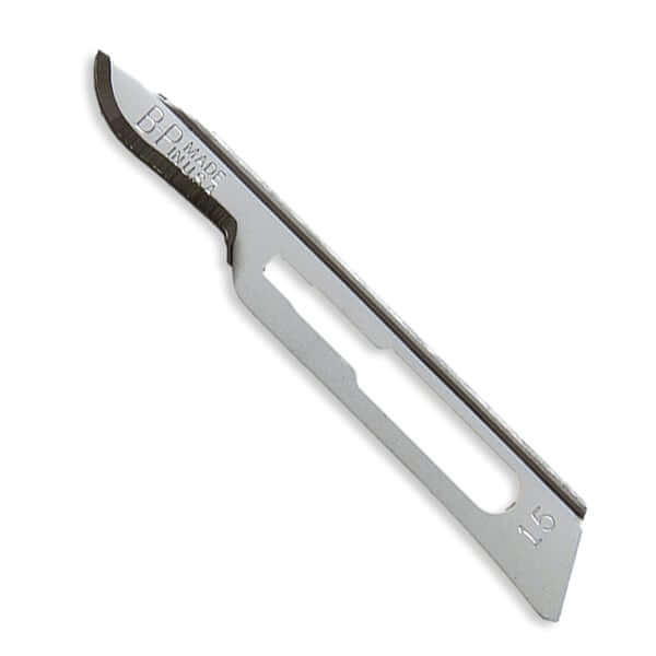 SurgiMac #15 Sterile Carbon Steel Surgical Blades, BD Rib-Back Design, Stainless Steel, Mactt, 50/Pk | SurgiMac Dental Supply