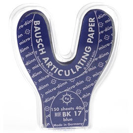 Bausch Arti-Check Micro-Thin .0016" (40 microns) BLUE Horseshoe Articulating